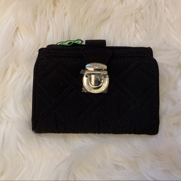Vera Bradley Quilted Black Wallet - Picture 3 of 13